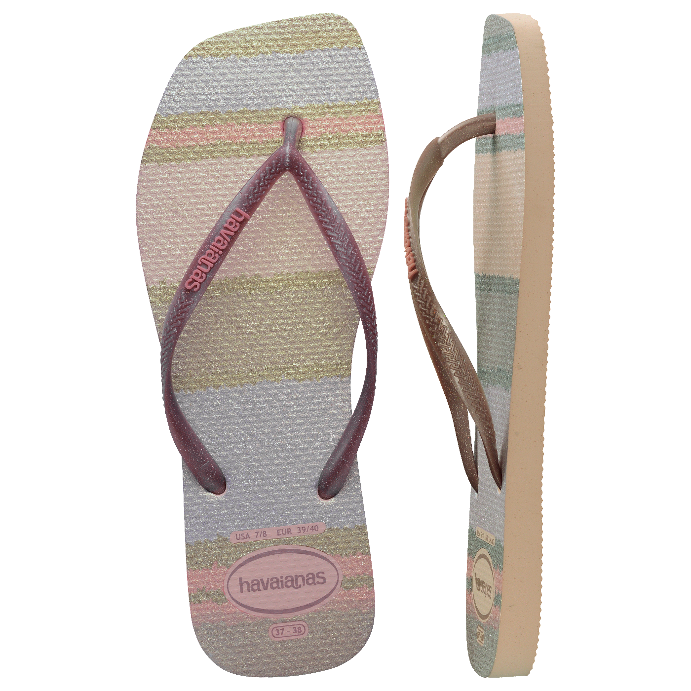 Chinelo Havaianas Slim Square Palette Glow