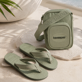 Kit Havaianas para eles: Surfer Coast + Shoulder Bag