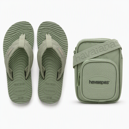 Kit Havaianas para eles: Surfer Coast + Shoulder Bag