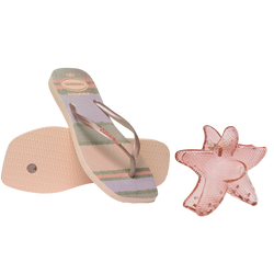 Kit Havaianas para Presente: Chinelo Slim Square Palette Glow + Presilha Estrela do Mar