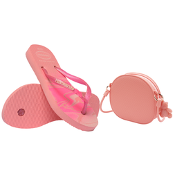Kit Havaianas para Presente: Chinelo Infantil Slim Glitter II + Bolsa Transversal Infantil