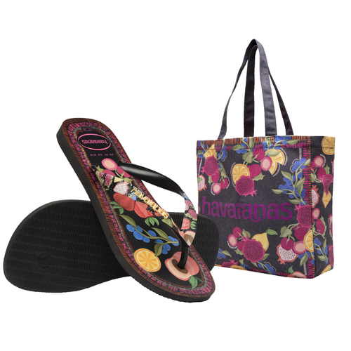 Kit Havaianas: Chinelo Top + Bolsa Tropicalia Vibes
