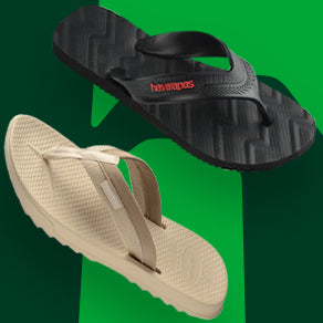 Tiras largas, amortecedor e solado massageador em uma só havaianas. Tá duvidando? Então vem ver.