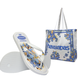 Kit Havaianas: Chinelo Top + Bolsa Tropicalia Vibes
