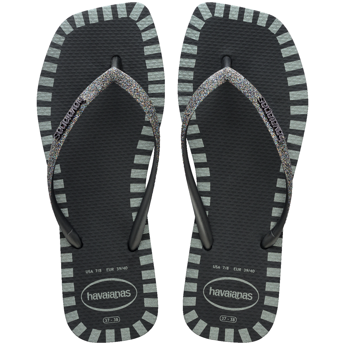 Chinelo Havaianas Slim Square Glitter Contour