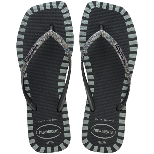 Chinelo Havaianas Slim Square Glitter Contour