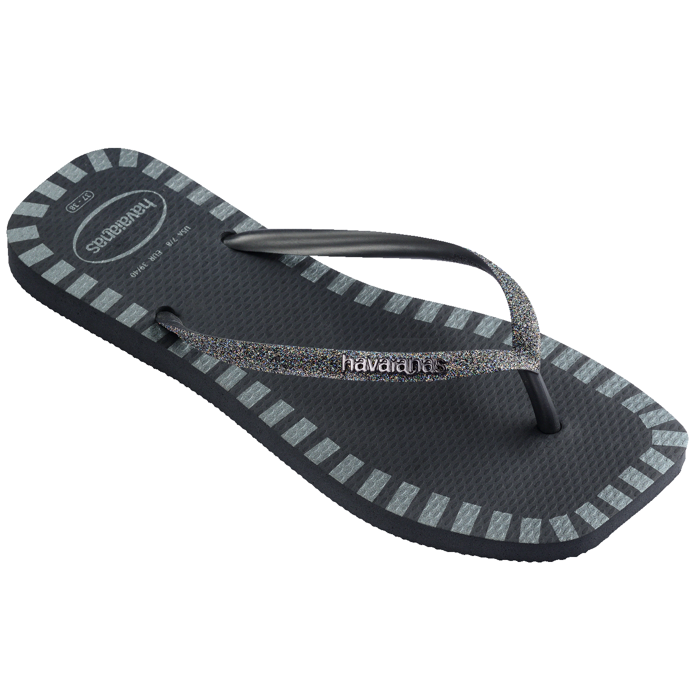 Chinelo Havaianas Slim Square Glitter Contour