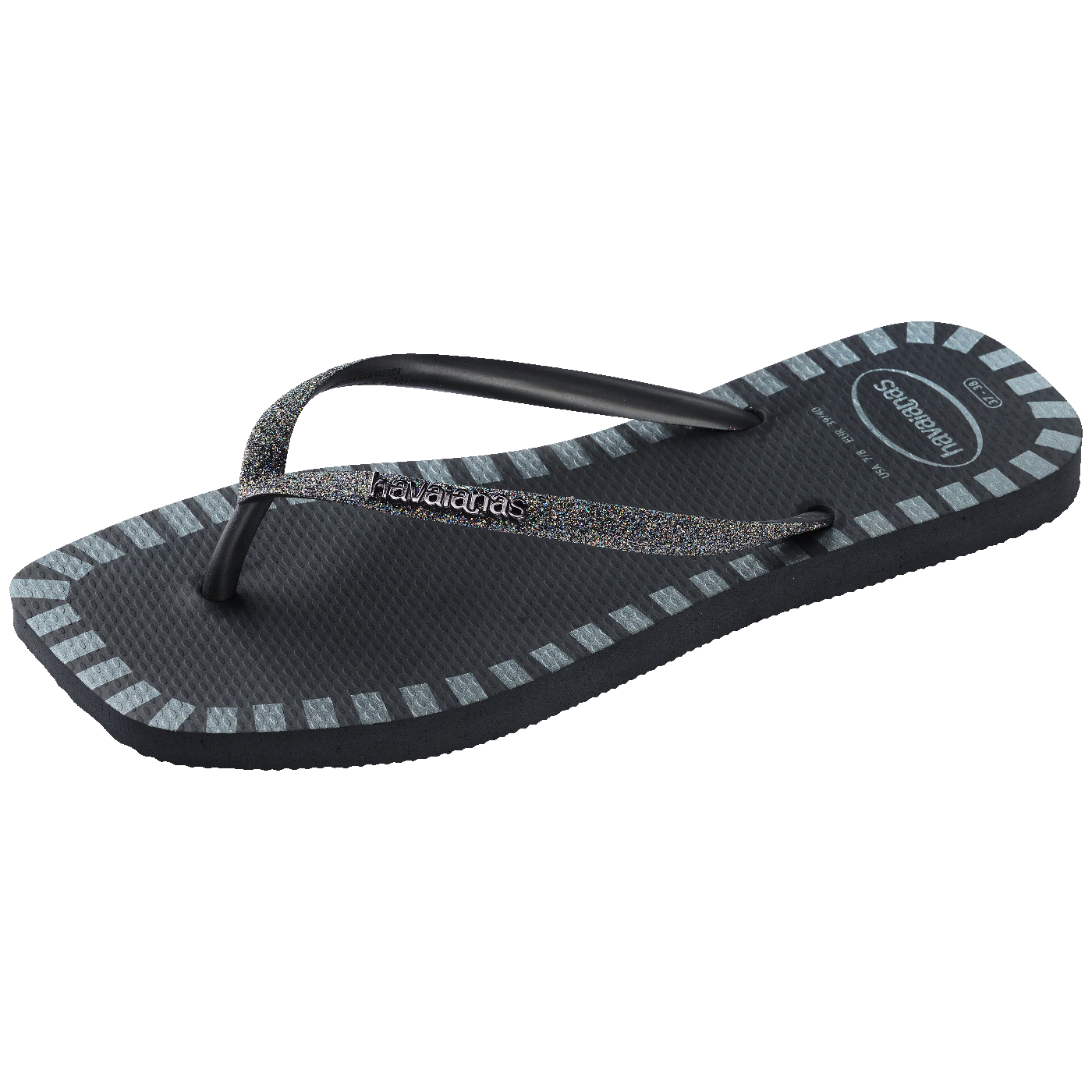 Chinelo Havaianas Slim Square Glitter Contour