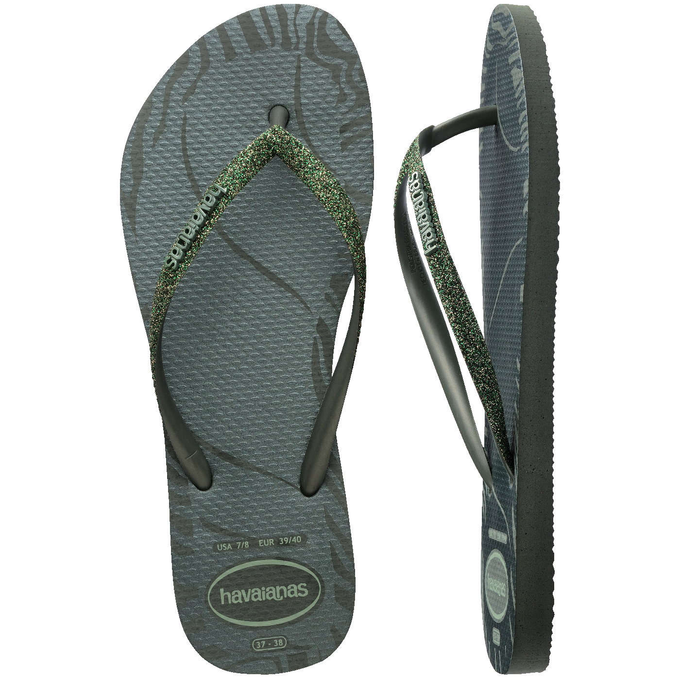 Chinelo Havaianas Slim Glitter Edge