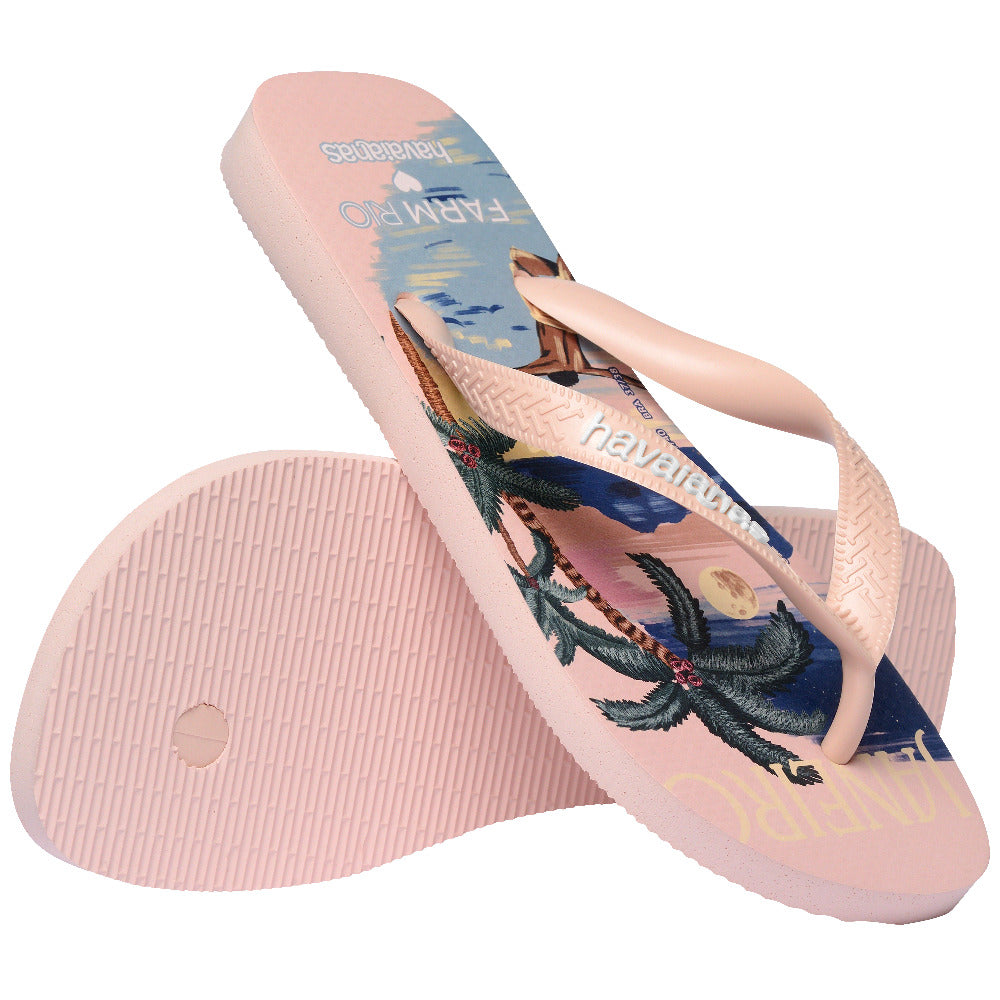 Chinelo Havaianas Farm Top Mergulho Noturno