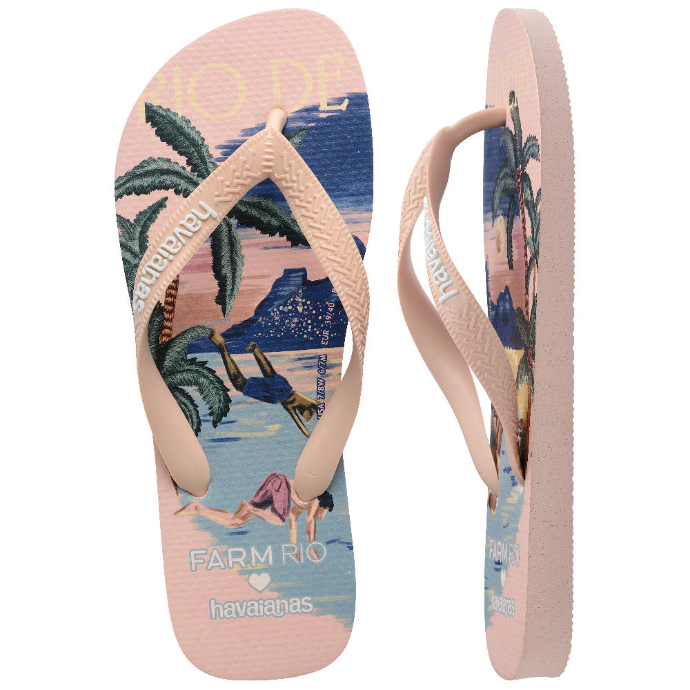 Chinelo Havaianas Farm Top Mergulho Noturno