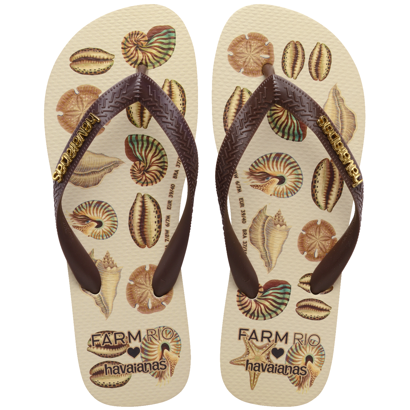 Chinelo Havaianas Farm Conchas