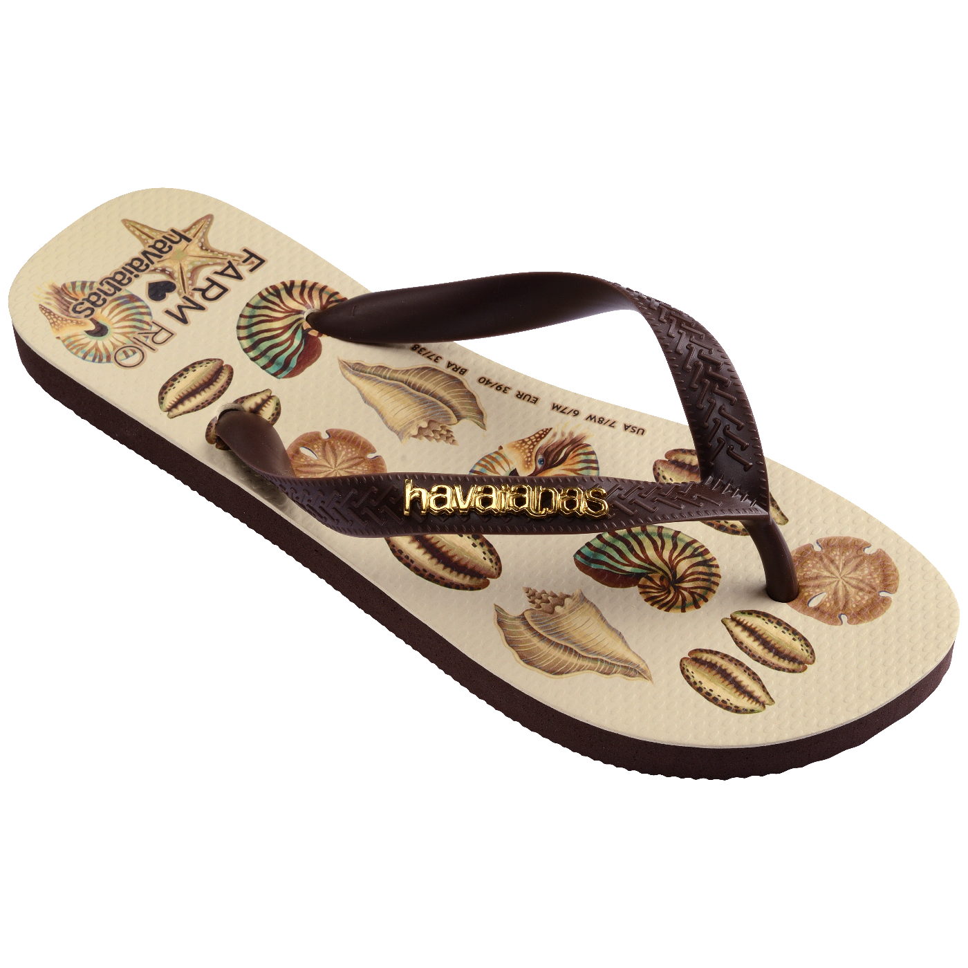 Chinelo Havaianas Farm Conchas