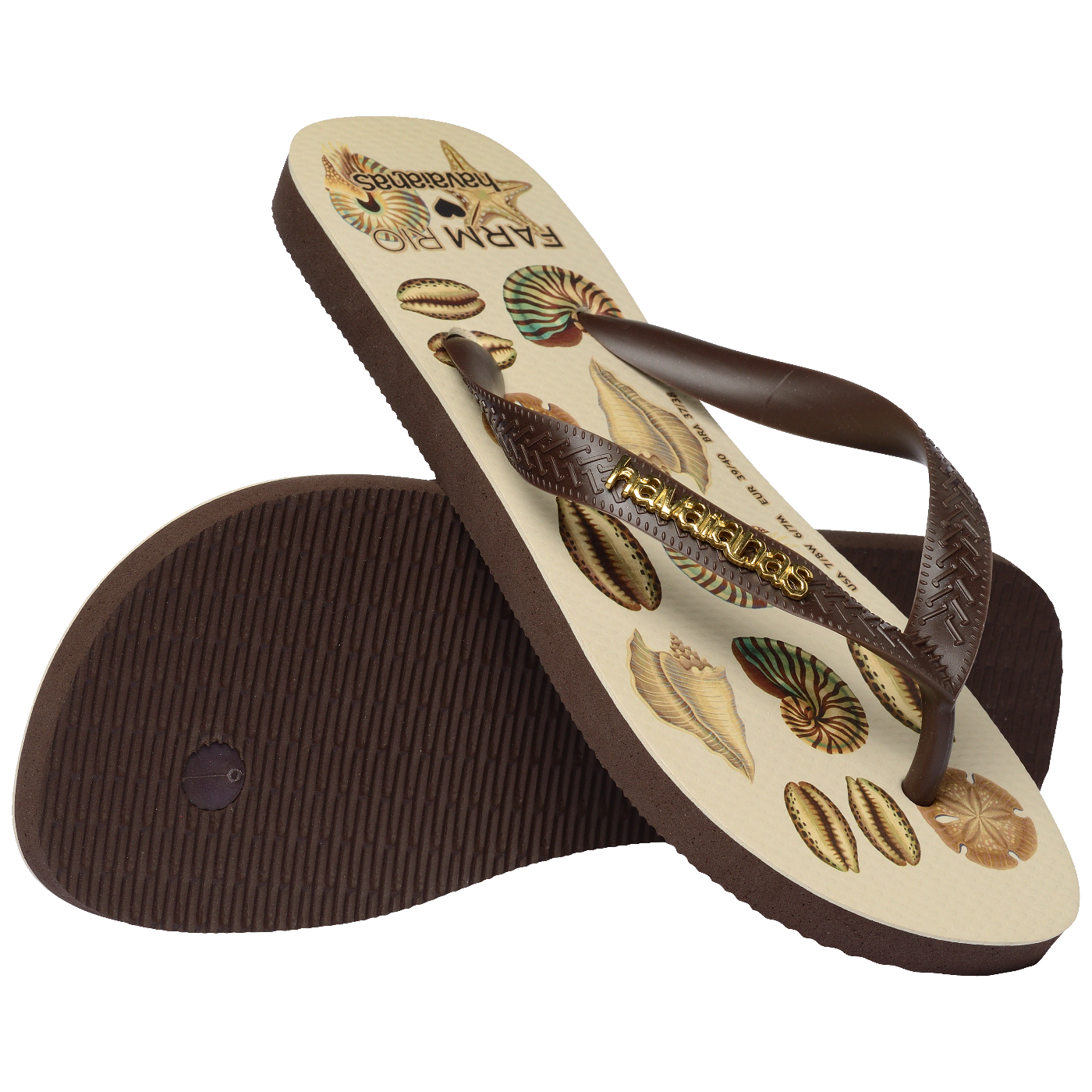 Chinelo Havaianas Farm Conchas