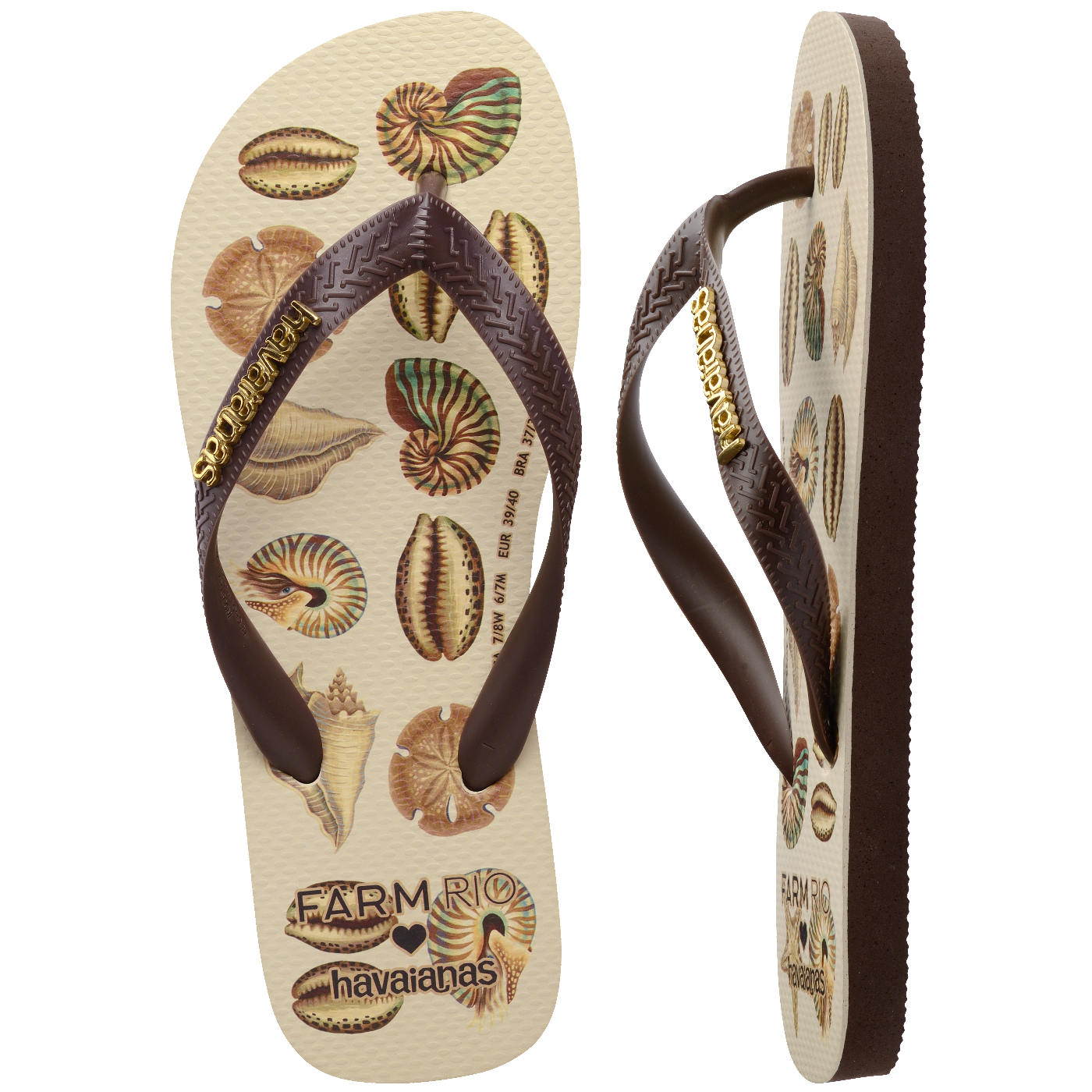 Chinelo Havaianas Farm Conchas